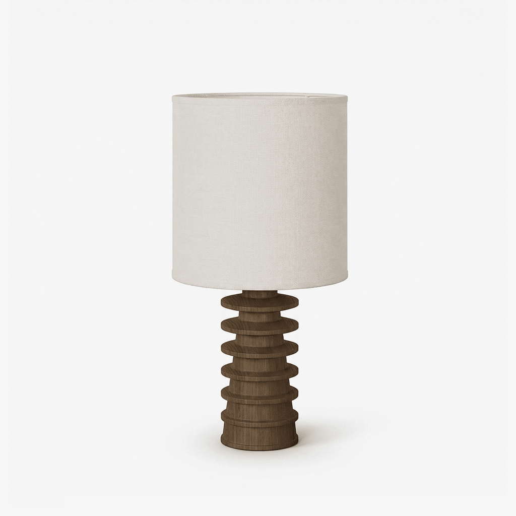 Equinox | Stylish Sculptural Wood Table Lamp for Bedroom Ambiance 1