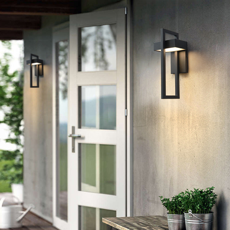 Glowcrest Outdoor Patio Wall Lamp | Minimalist Nordic Waterproof LED Light