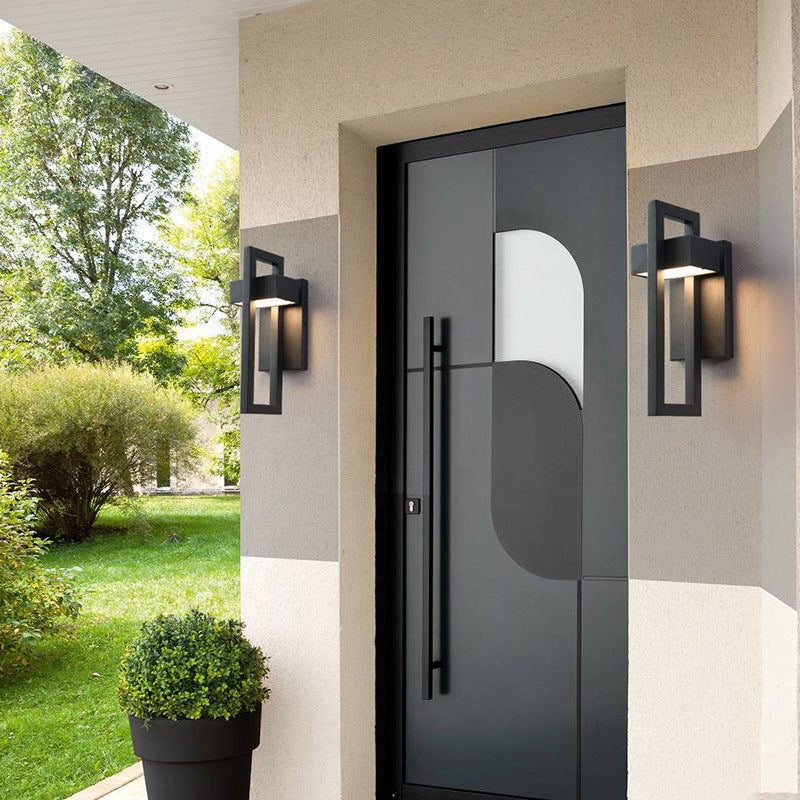 Glowcrest Outdoor Patio Wall Lamp | Minimalist Nordic Waterproof LED Light