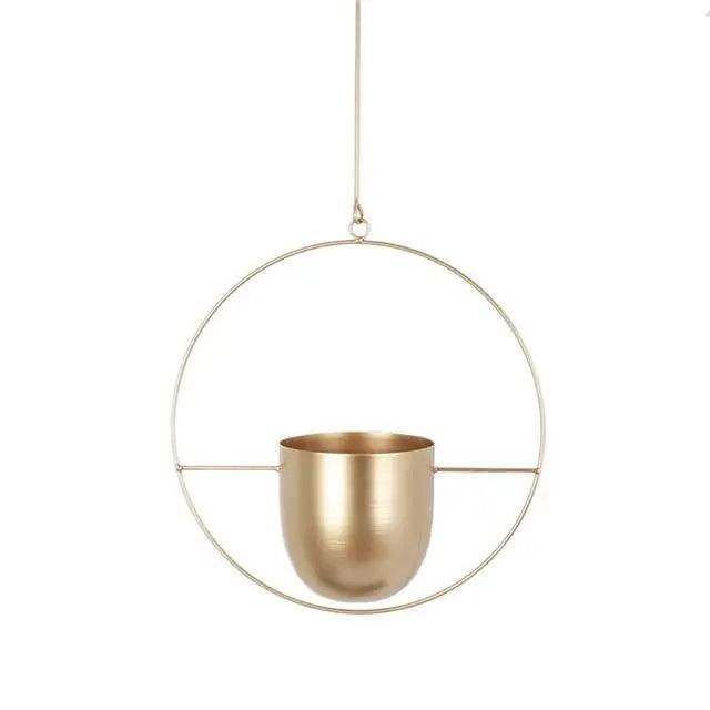 Gudrun Hanging Planter - Minimalist Metal Pot for Indoor Plants, Space-Saving Design 5