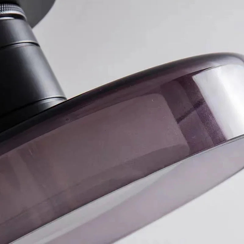 Hilde Wall Sconce Lighting in Clear or Grey Glass with Metal Base for Modern Interiors 4