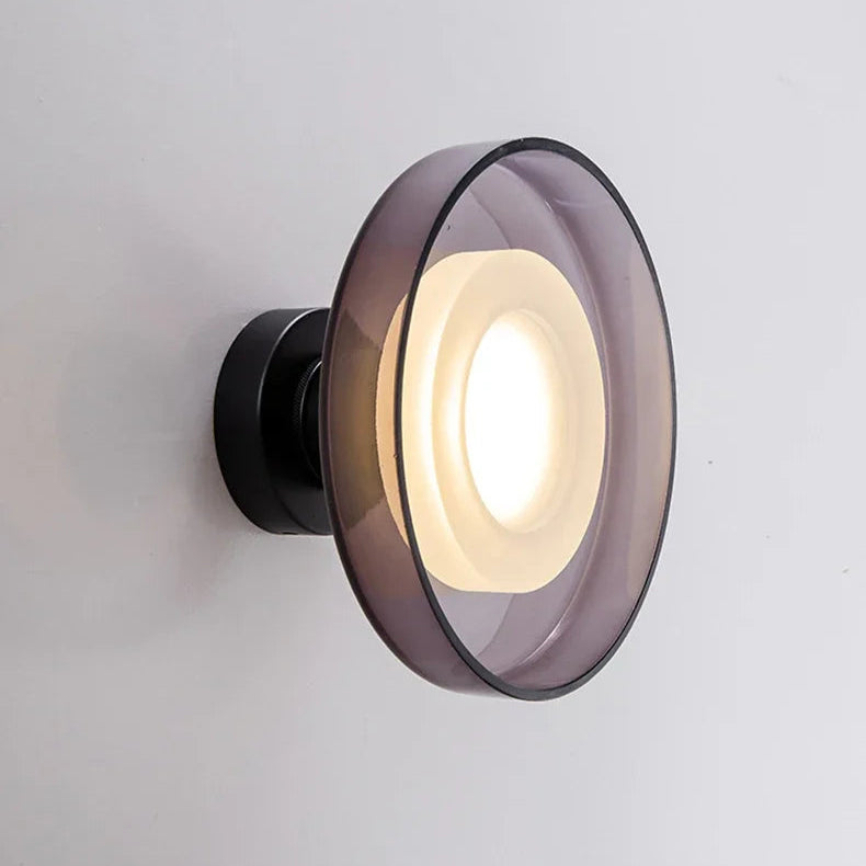 Hilde Wall Sconce Lighting in Clear or Grey Glass with Metal Base for Modern Interiors 6