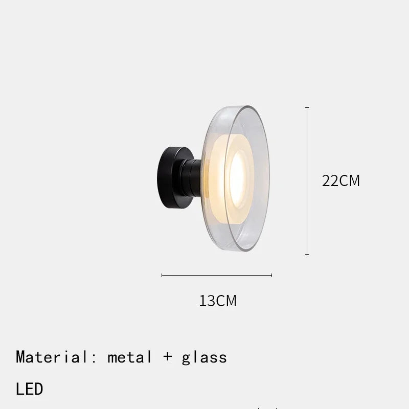 Hilde Wall Sconce Lighting in Clear or Grey Glass with Metal Base for Modern Interiors 8