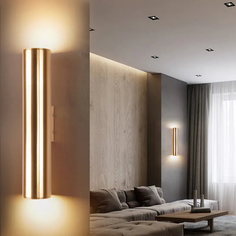 Hollister Wall Sconce | EmberForge Minimalist Gold Contemporary Light