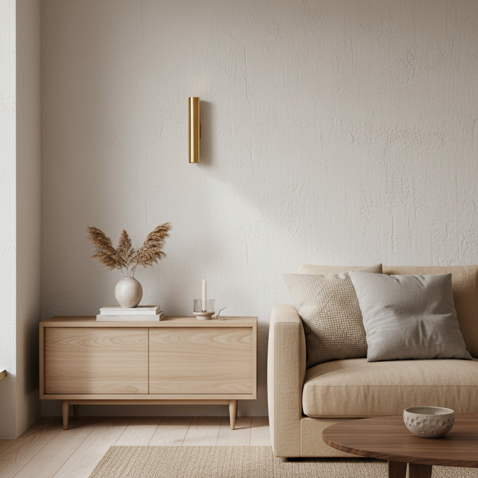 Hollister Wall Sconce | EmberForge Minimalist Gold Contemporary Light