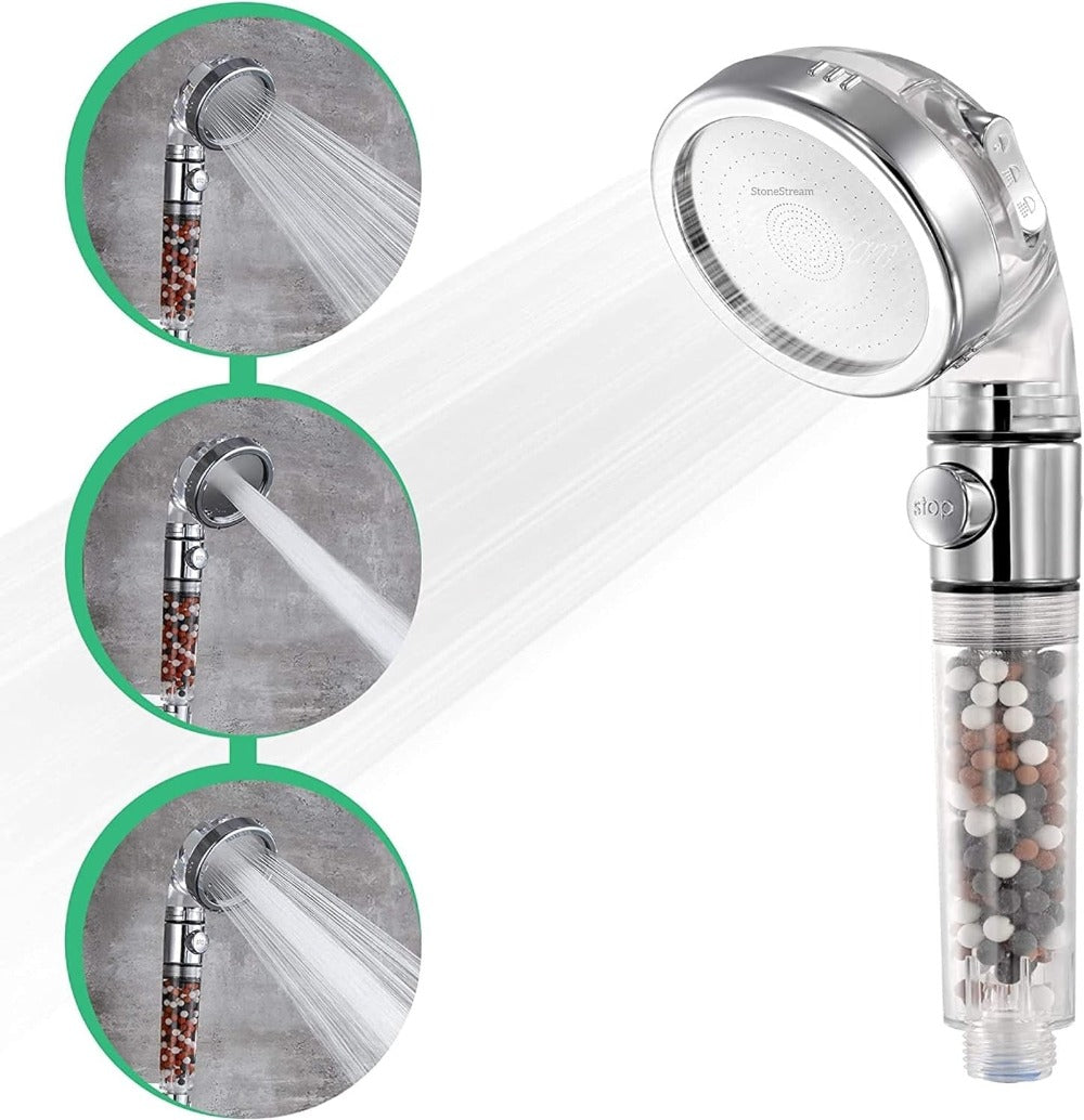 HydroGlow | Filtered Shower Head with 3 Spray Settings | Spa-Like Experience for Healthier Skin and Hair 3