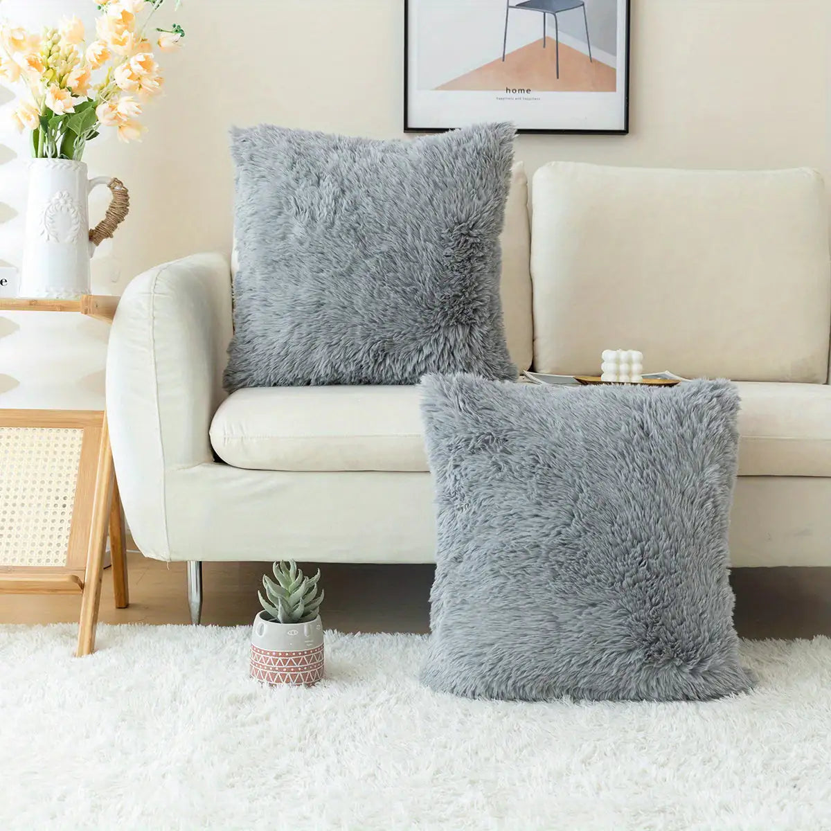Mysa Faux Fur Cushion Cover – Where Comfort Meets Calm - Styyler