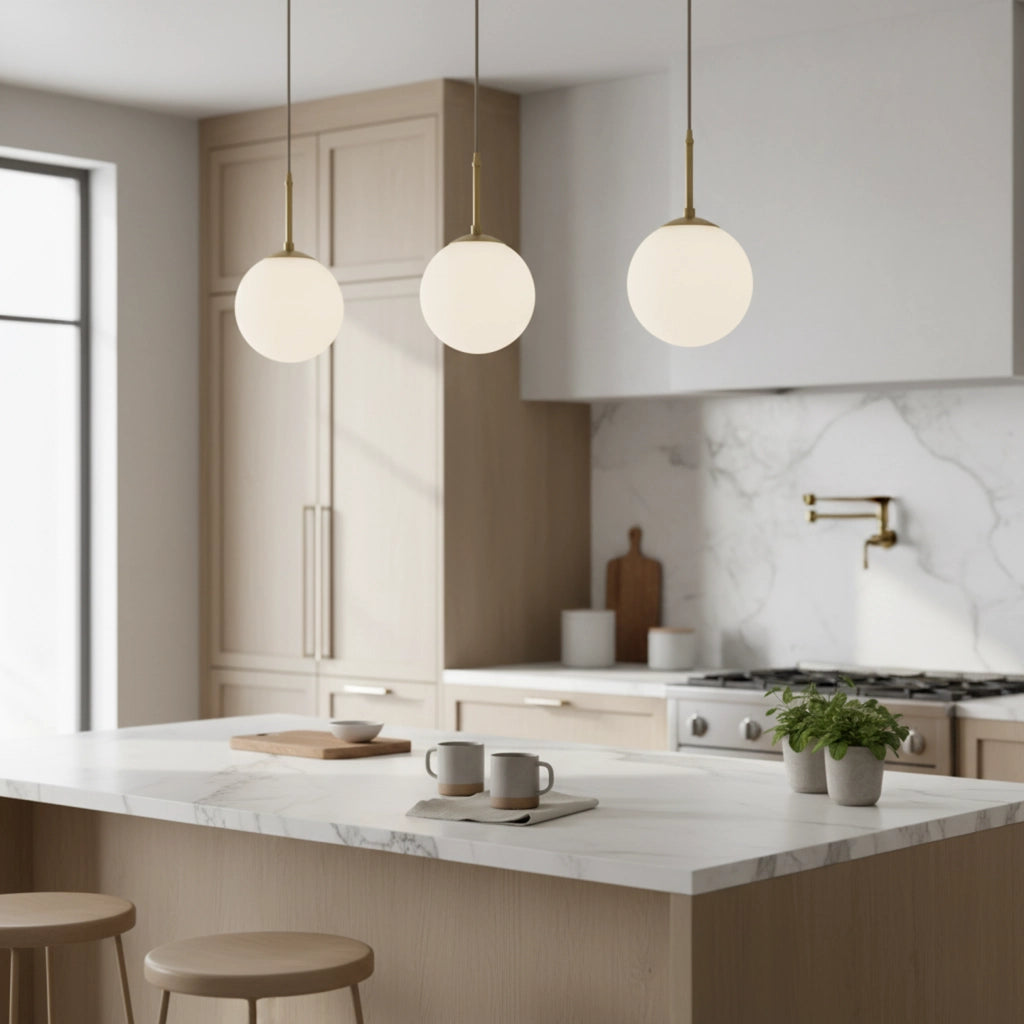 GLOBO Glass Copper LED Chandelier | Elegant Pendant Lighting