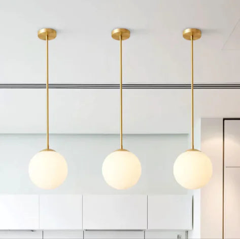 GLOBO Glass Copper LED Chandelier | Elegant Pendant Lighting