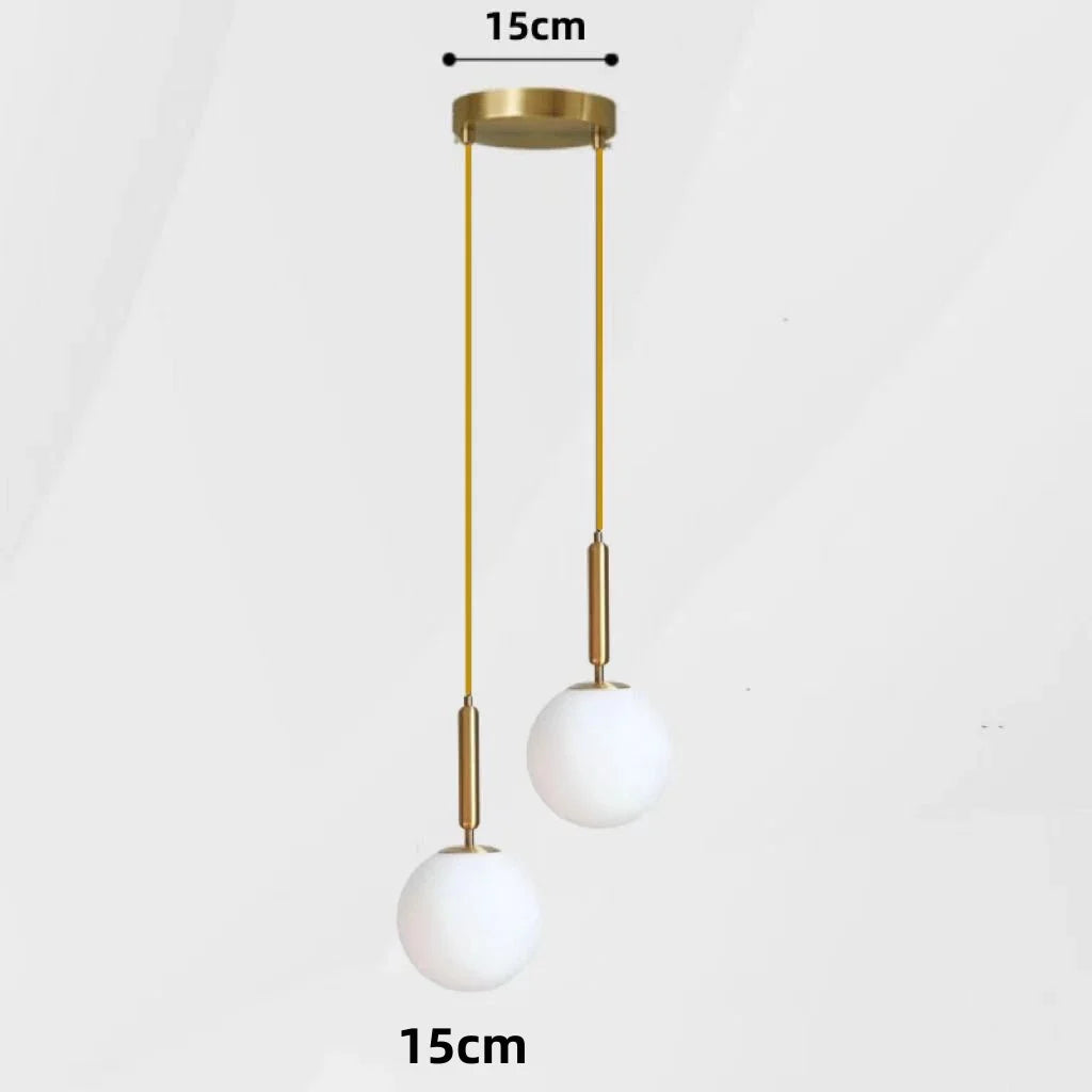 GLOBO Glass Copper LED Chandelier | Elegant Pendant Lighting