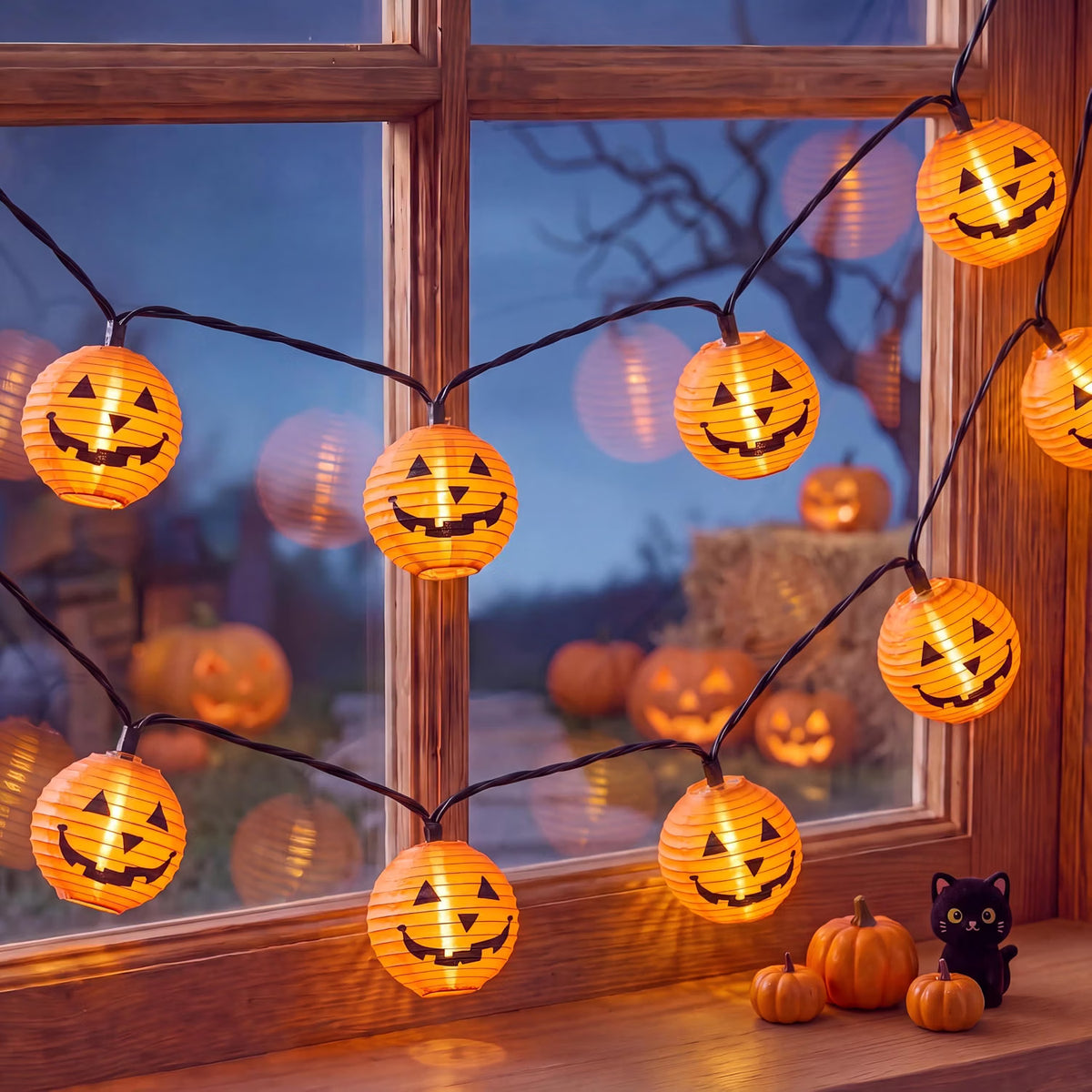 Jacko Lantern String Lights for Halloween Decoration | Solar powered