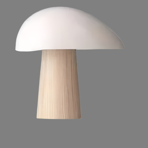 Juno Table Lamp with Wood Grain Accents, Modern Scandinavian Design for Bedroom and Living Room 11