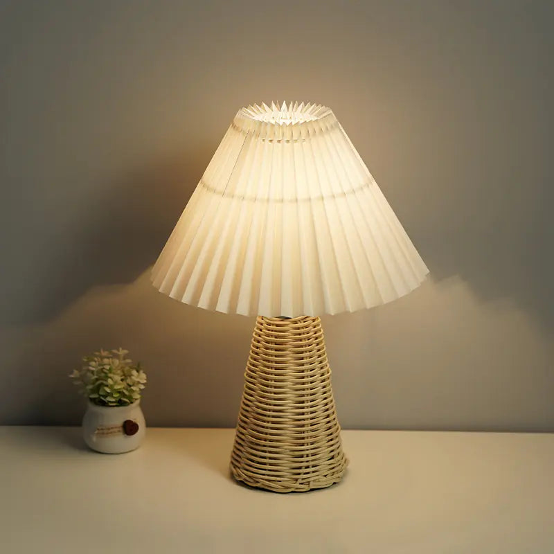 Kingsley Table Lamp | Nordic Pleated Design with Elegant Soft Glow