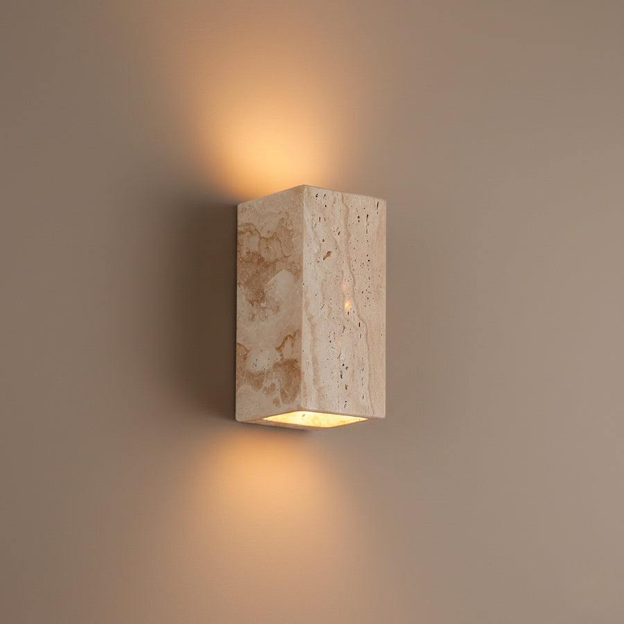Kivarae Elegant Natural Stone Outdoor Wall Light Sconce 1