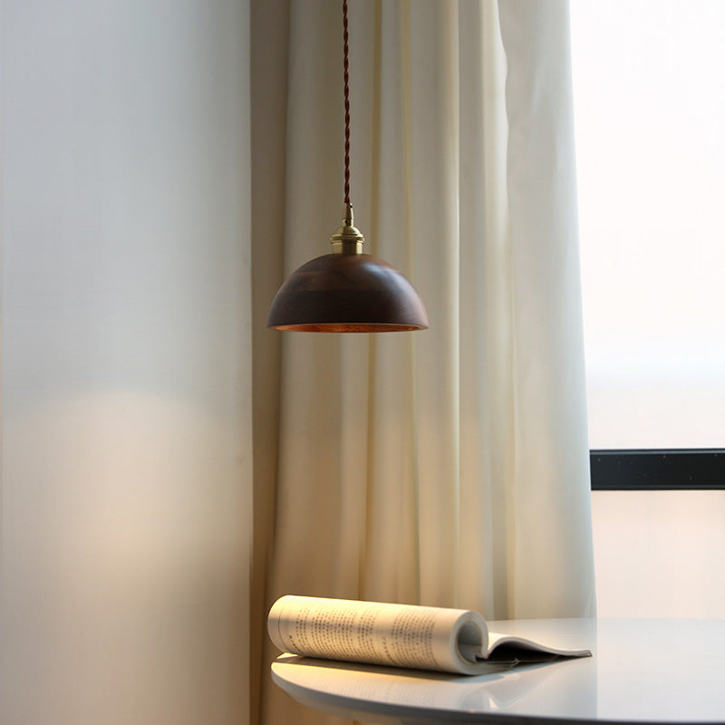 Woodsy Pendant Lamp | Japandi Black Walnut Dining Lighting