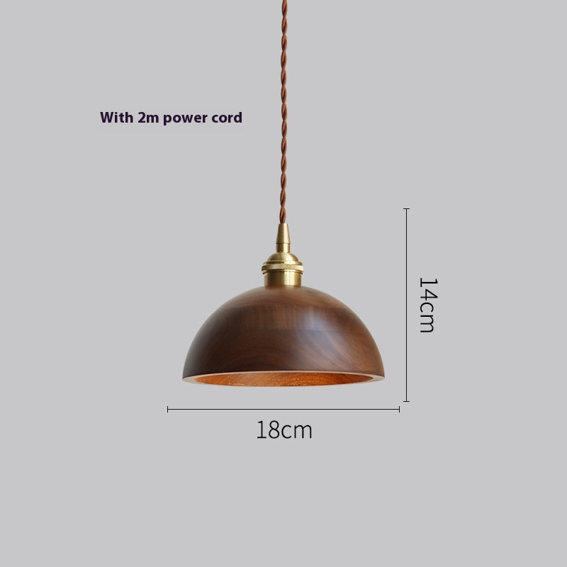 Woodsy Pendant Lamp | Japandi Black Walnut Dining Lighting