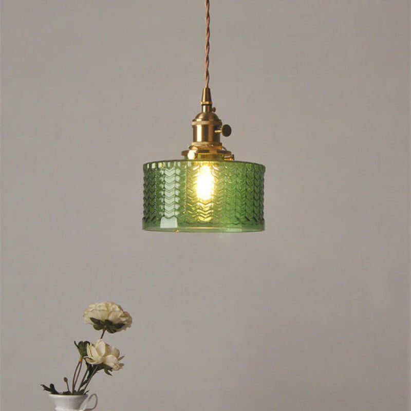 Lucentra | Elegant Ribbed Glass Pendant Light for Warm Ambience 12