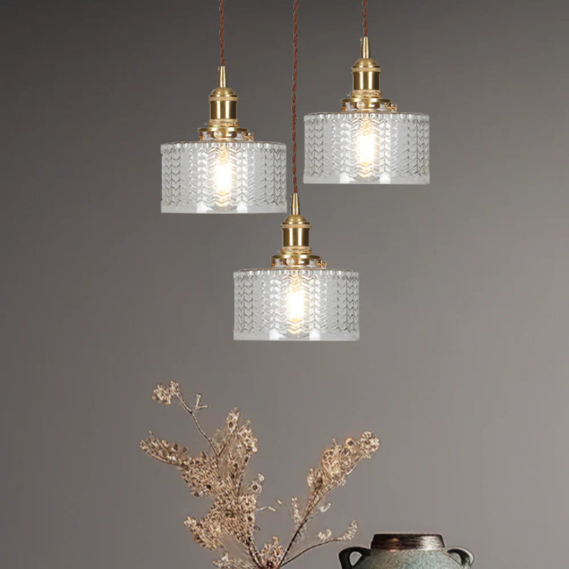 Lucentra | Elegant Ribbed Glass Pendant Light for Warm Ambience 17
