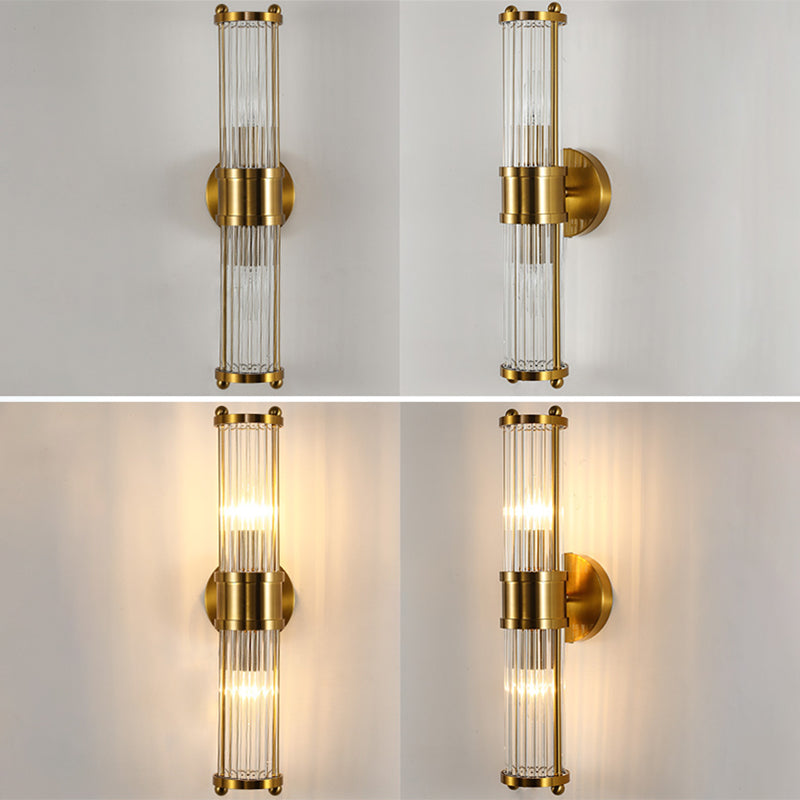 Luma Wall Lamp with Crystal Shades and Gold Finish 3