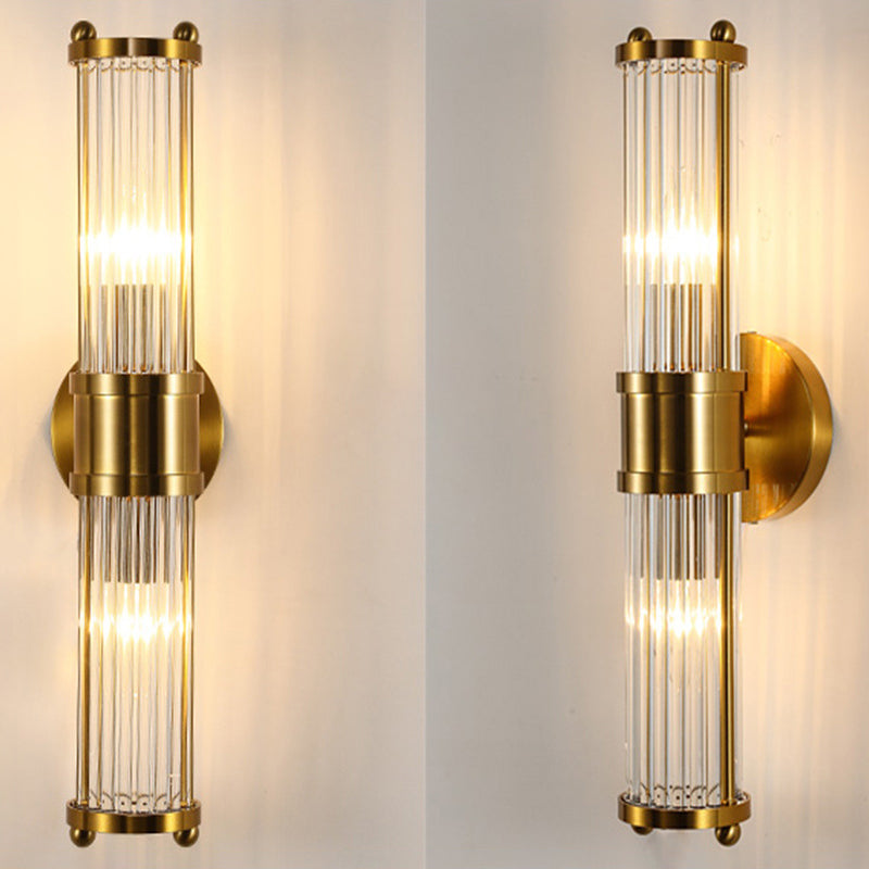 Luma Wall Lamp with Crystal Shades and Gold Finish 6