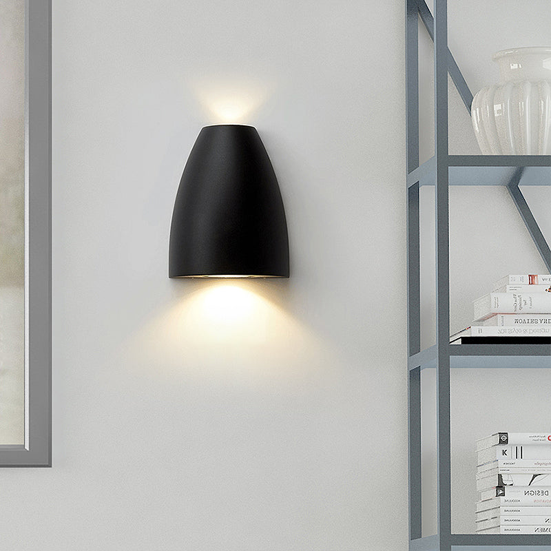 Luma Wall Sconce Lighting in Black, Grey, and White with Up and Down LED Illumination 3