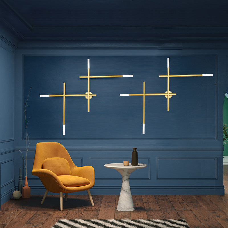 Luma Wall Sconce in Black and Gold with Four LED Bulbs for Modern Interiors 2