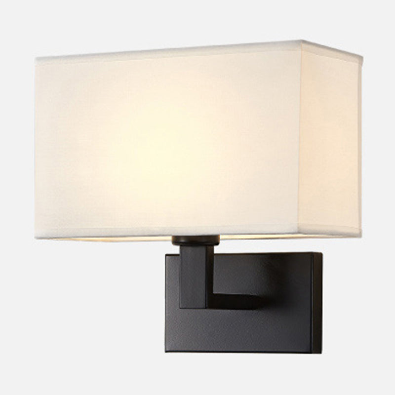 Luma Wall Sconce with Fabric Shade and Metal Arm in White Beige Brown for Indoor Use 3