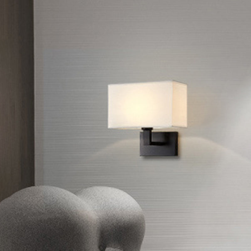 Luma Wall Sconce with Fabric Shade and Metal Arm in White Beige Brown for Indoor Use 5