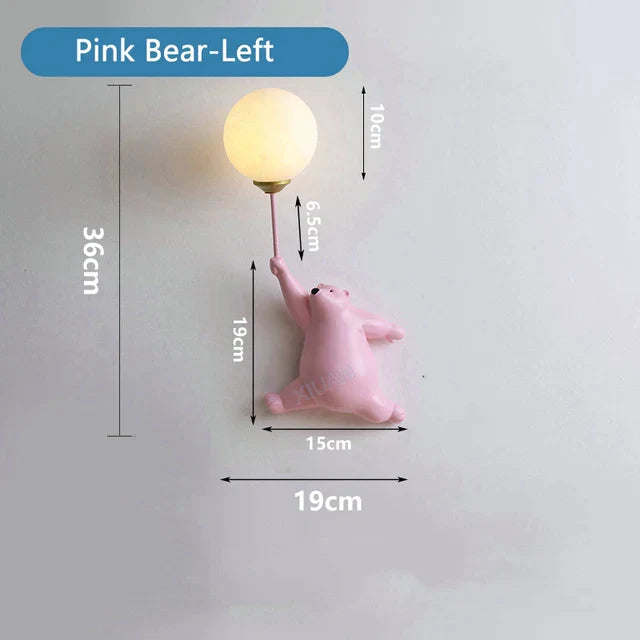 LumiBear | Charming Colorful Cartoon Wall Lamp for Kids' Rooms 5