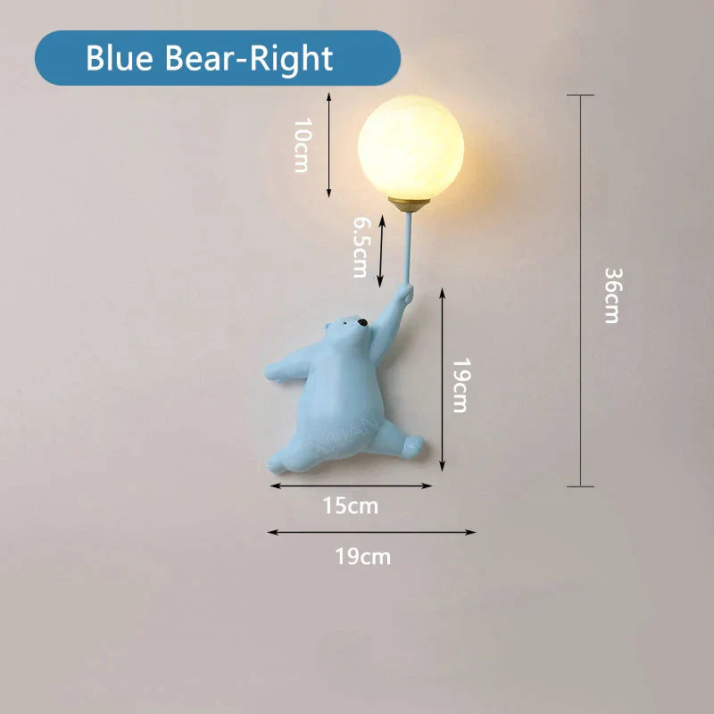LumiBear | Charming Colorful Cartoon Wall Lamp for Kids' Rooms 8