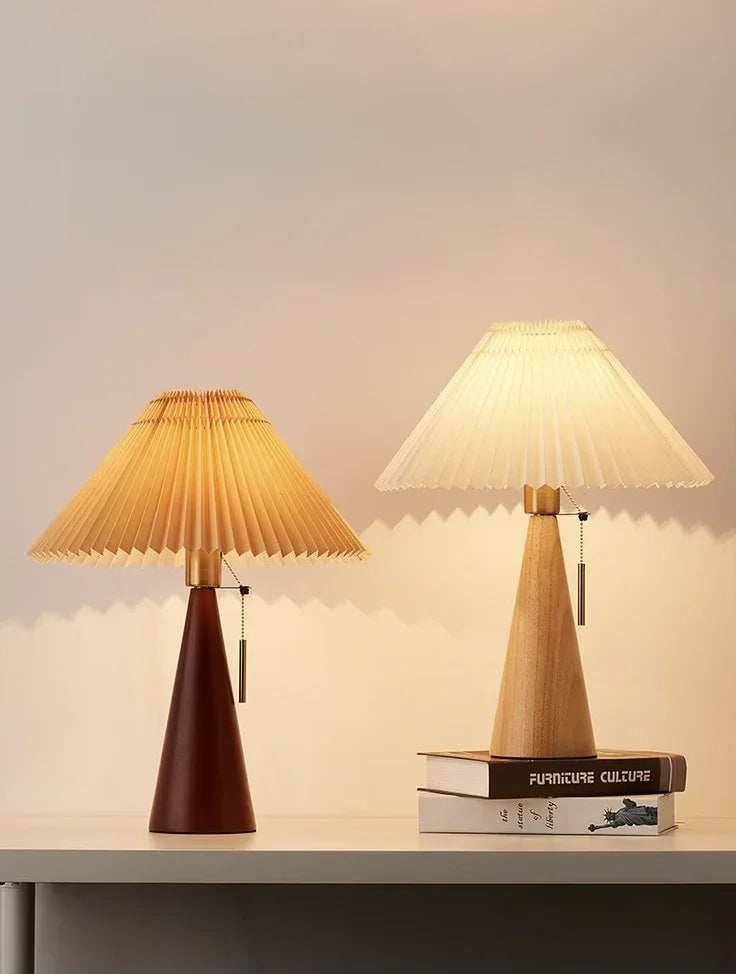 LuminaWood | Elegant Modern Bedside Table Lamp with Fabric Shade 7