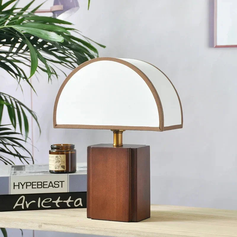LuminaraWood | Elegant Retro Wooden Table Lamp for Bedroom or Desk 1