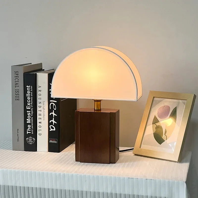 LuminaraWood | Elegant Retro Wooden Table Lamp for Bedroom or Desk 4