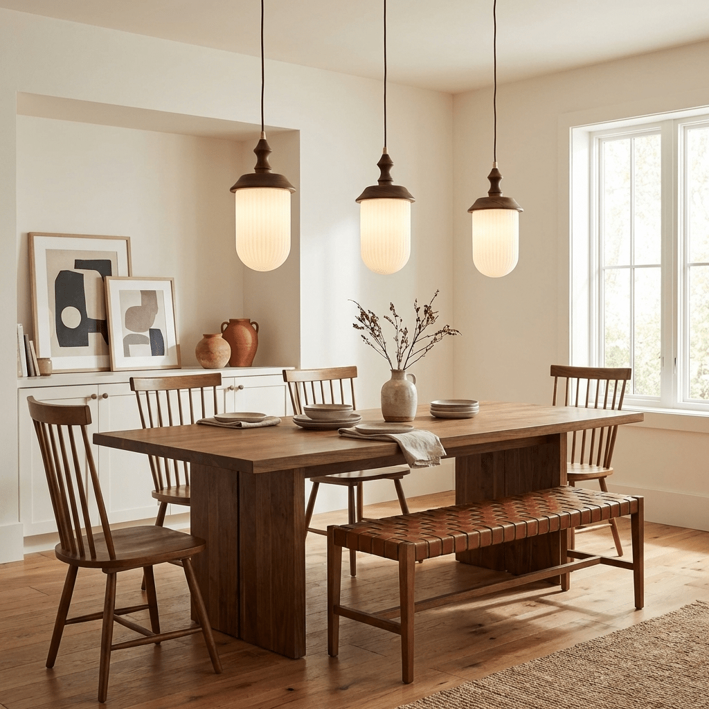 Luminara | Elegant Mid-Century Modern Glass Pendant Lighting Fixture 2