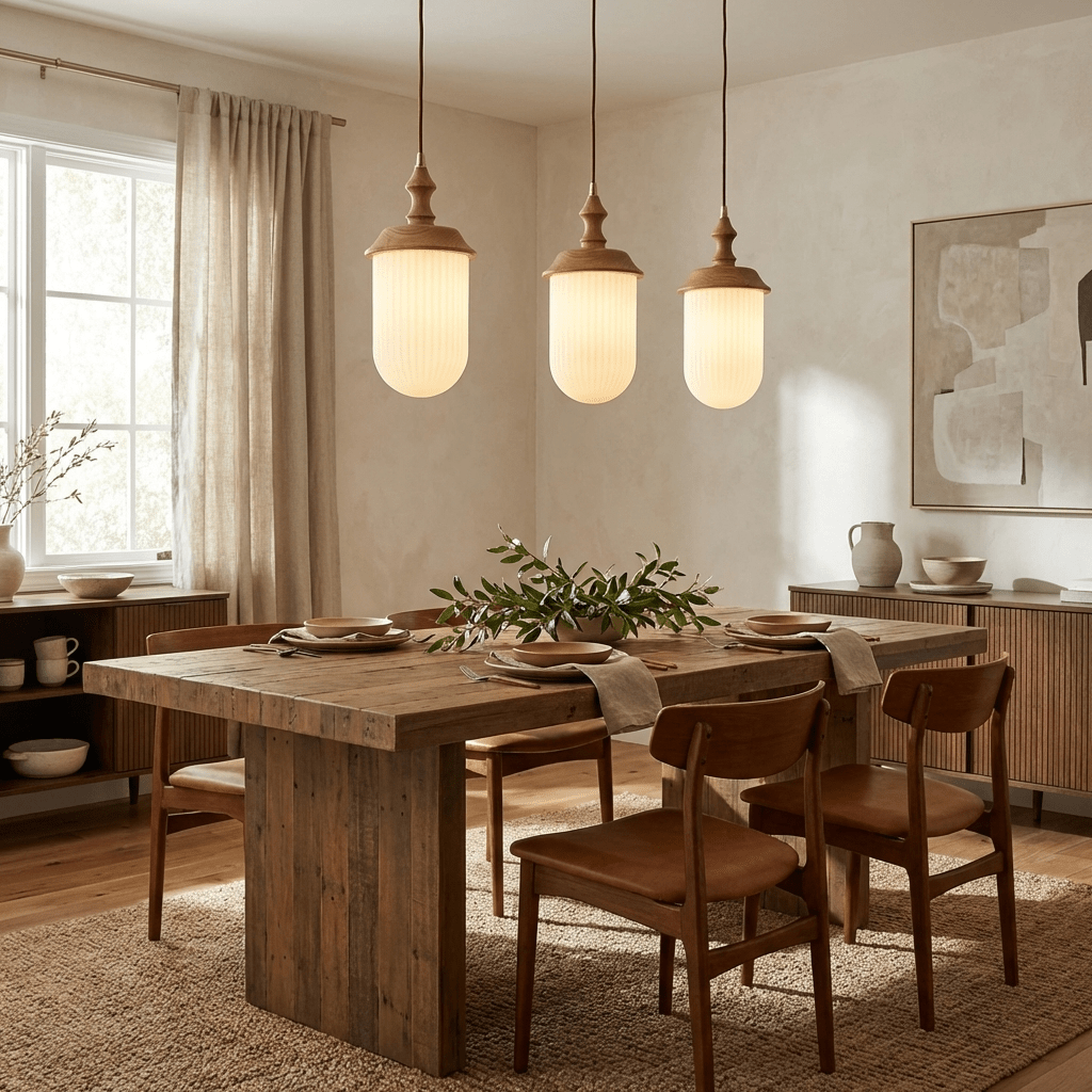 Luminara | Elegant Mid-Century Modern Glass Pendant Lighting Fixture 3