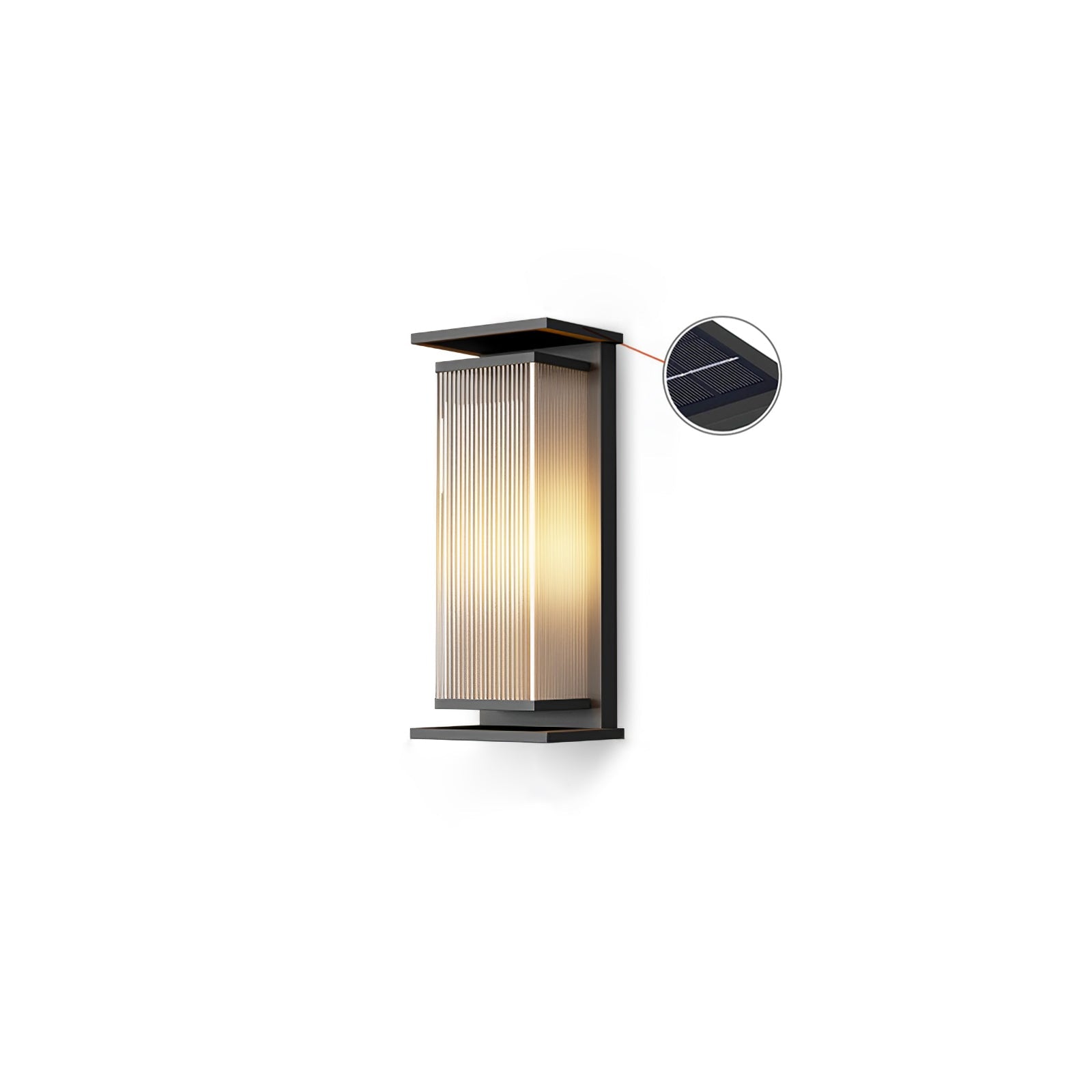 Luminara | Modern Durable Solar Outdoor Wall Lantern with Remote Control 0