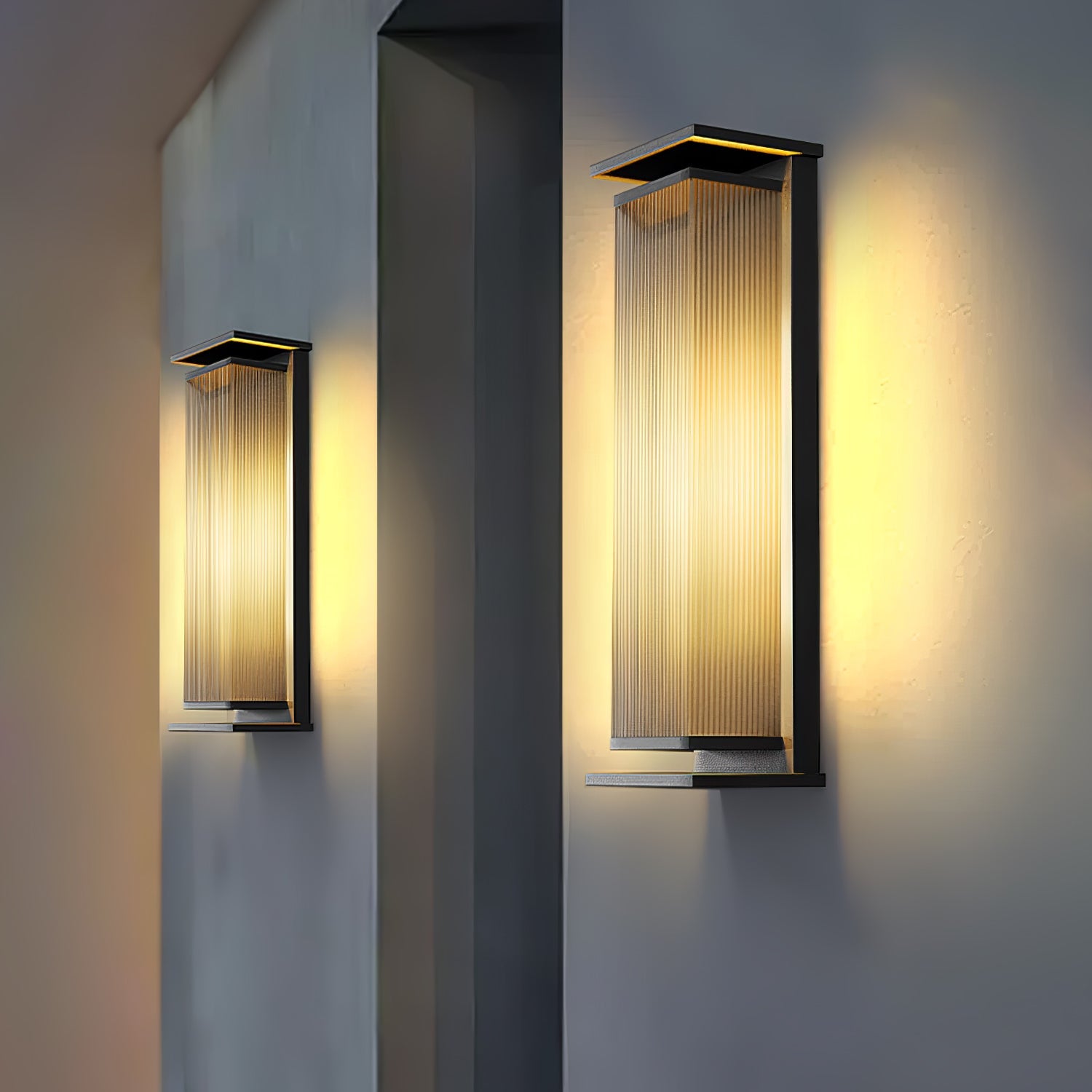 Luminara | Modern Durable Solar Outdoor Wall Lantern with Remote Control 5