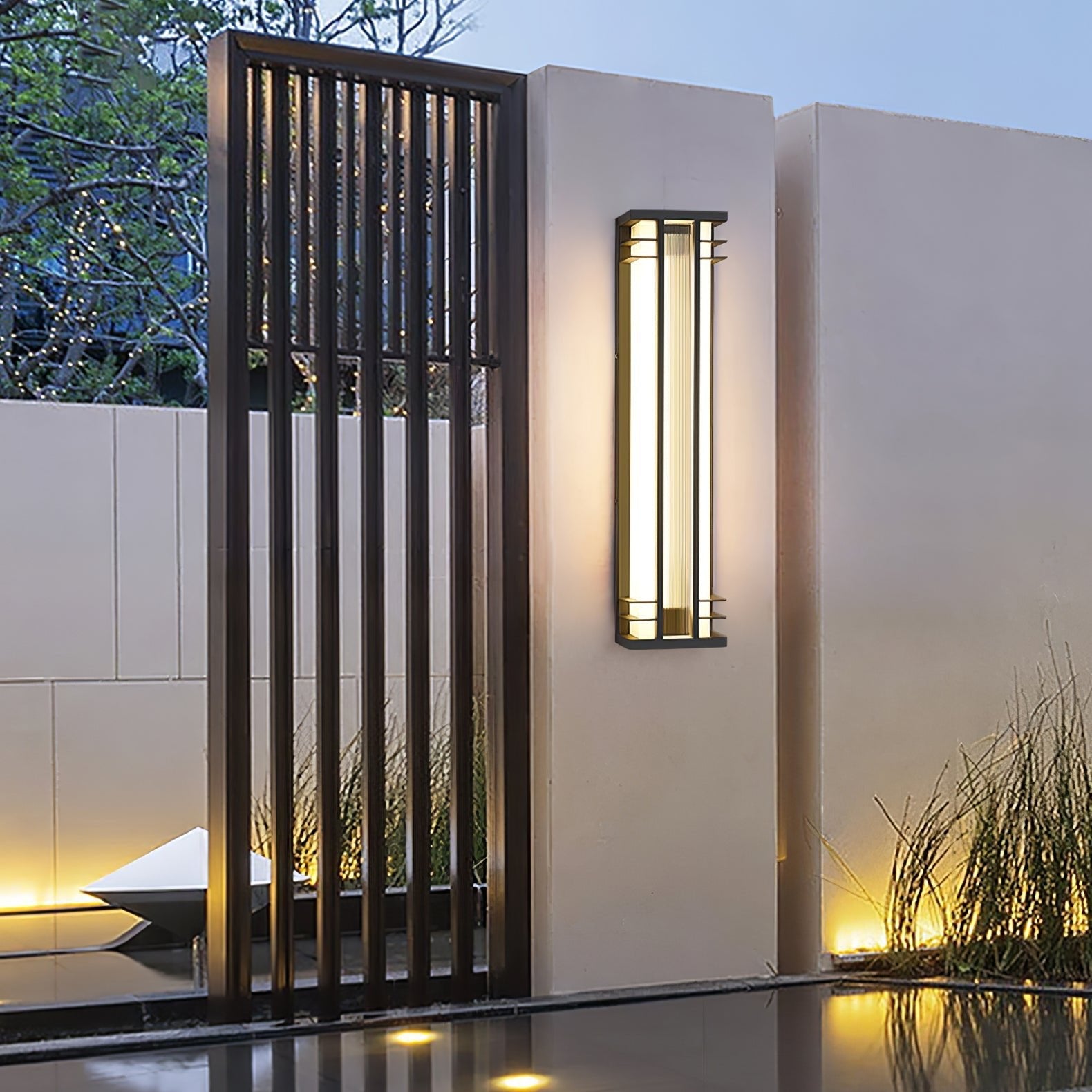 Luminara | Modern Sleek Stainless Steel Outdoor Wall Lamp 8