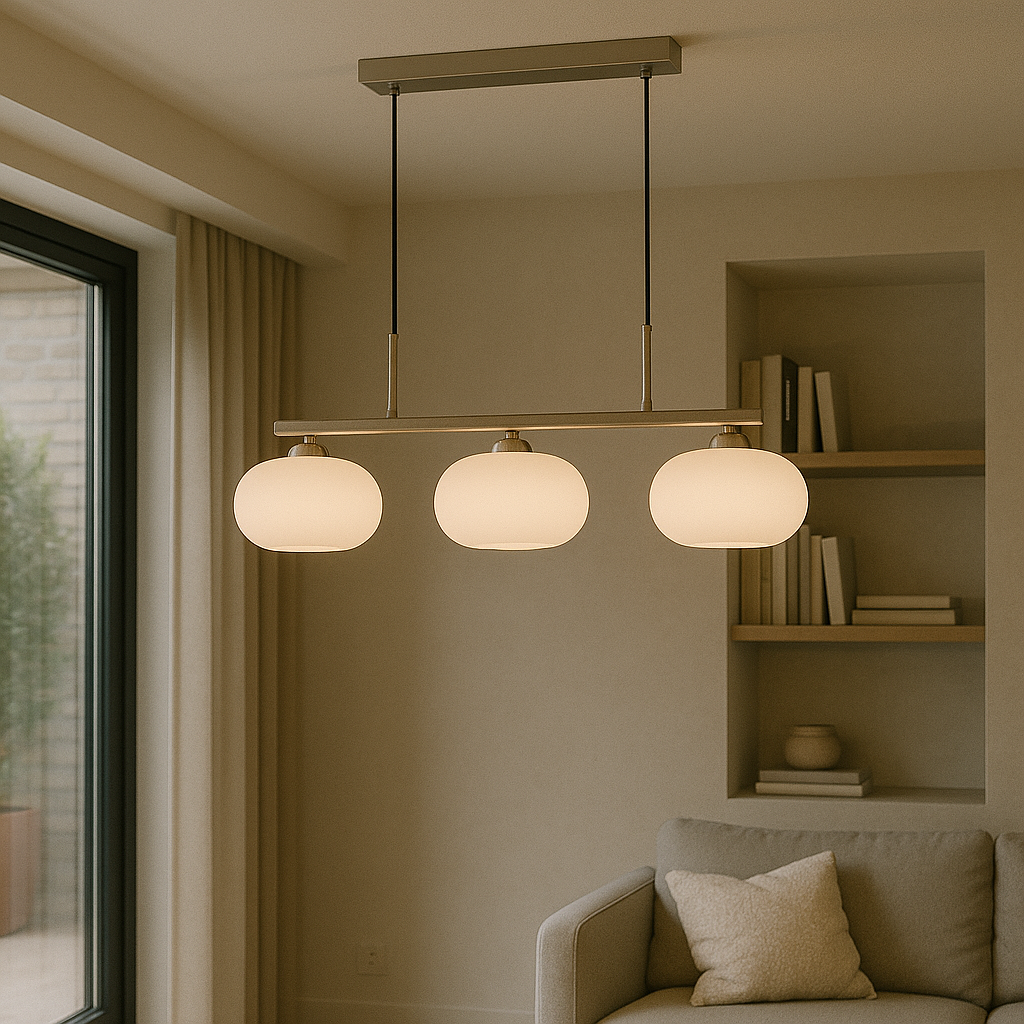 Luminara | Sleek Modern Glass 3-Head Kitchen Pendant Lighting 2