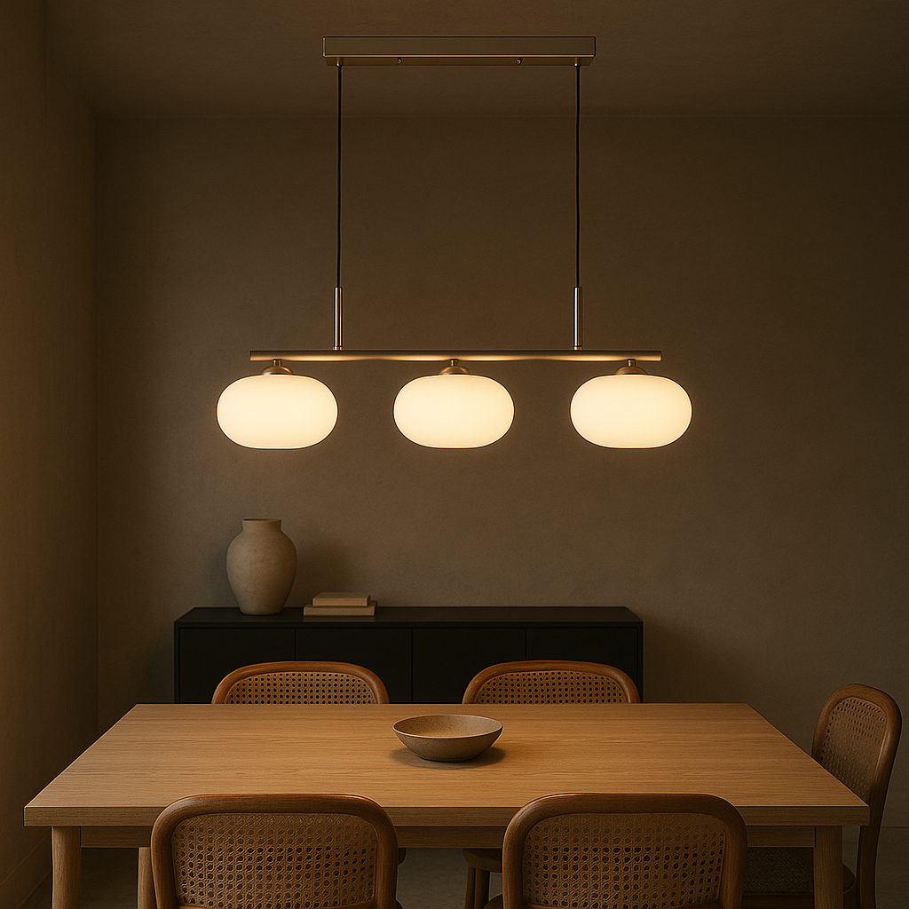 Luminara | Sleek Modern Glass 3-Head Kitchen Pendant Lighting 5