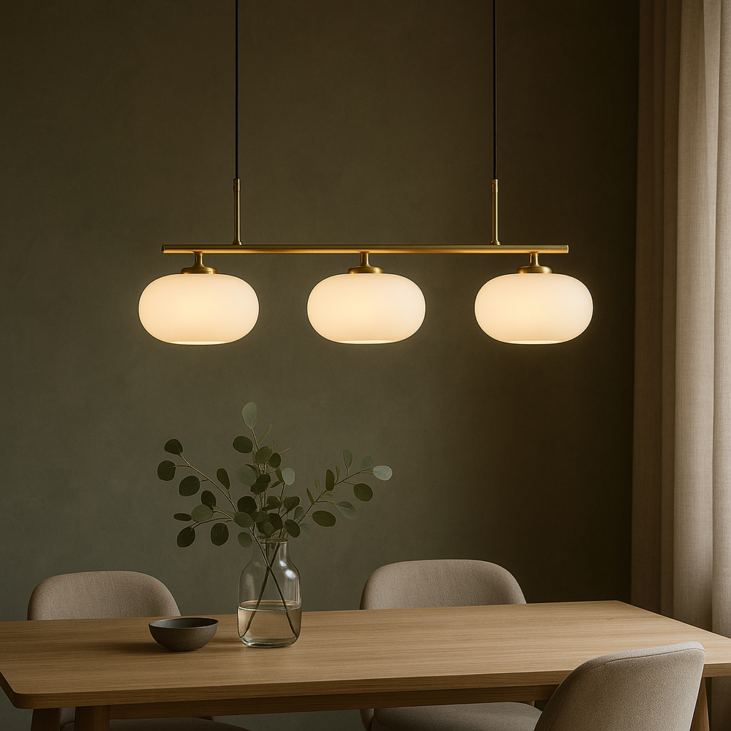 Luminara | Sleek Modern Glass 3-Head Kitchen Pendant Lighting 6
