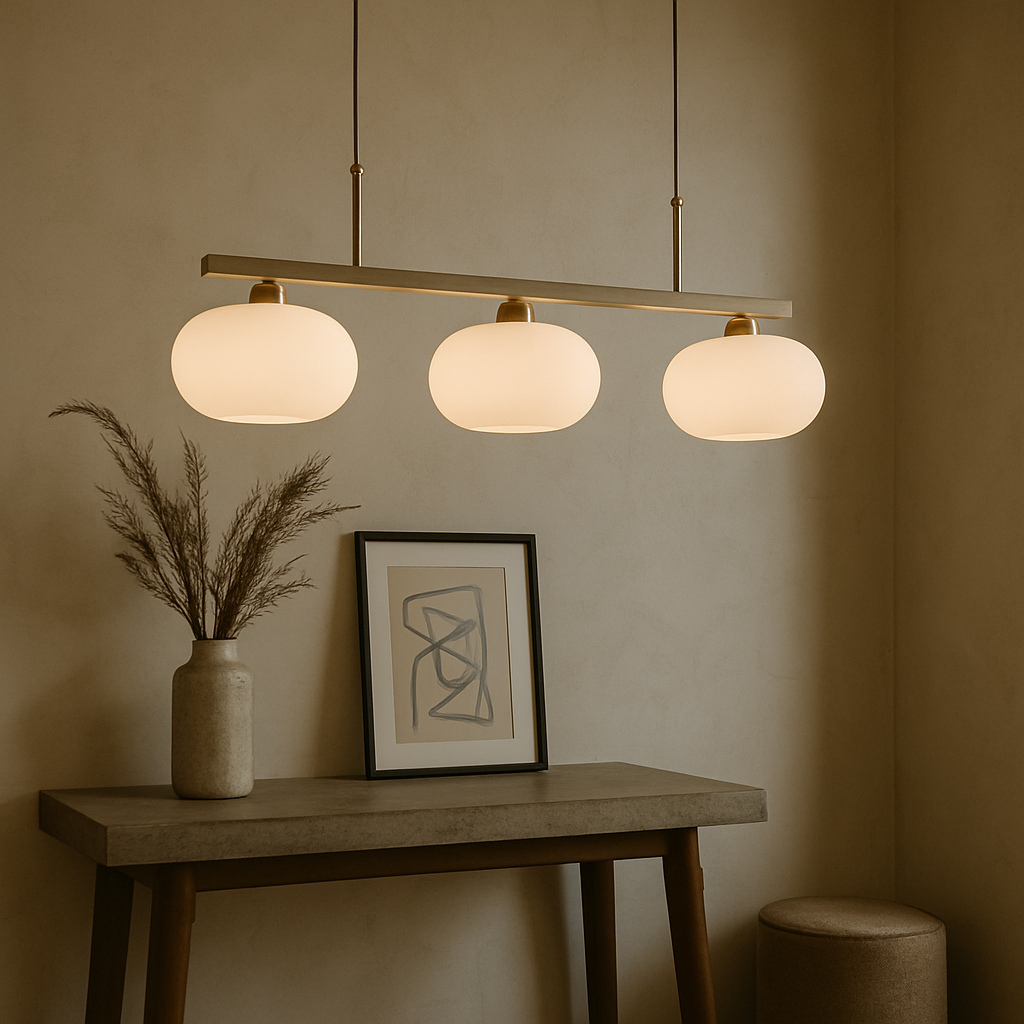 Luminara | Sleek Modern Glass 3-Head Kitchen Pendant Lighting 8