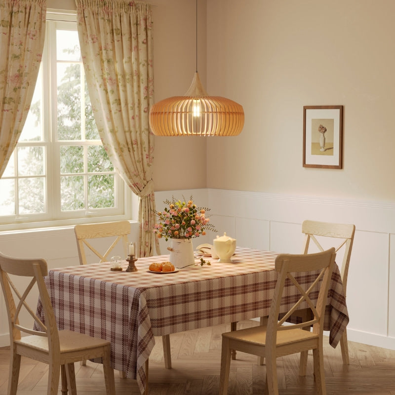 Lumora | Wooden Kitchen Pendant Light for Adjustable Natural Illumination 2