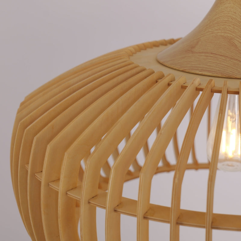Lumora | Wooden Kitchen Pendant Light for Adjustable Natural Illumination 1