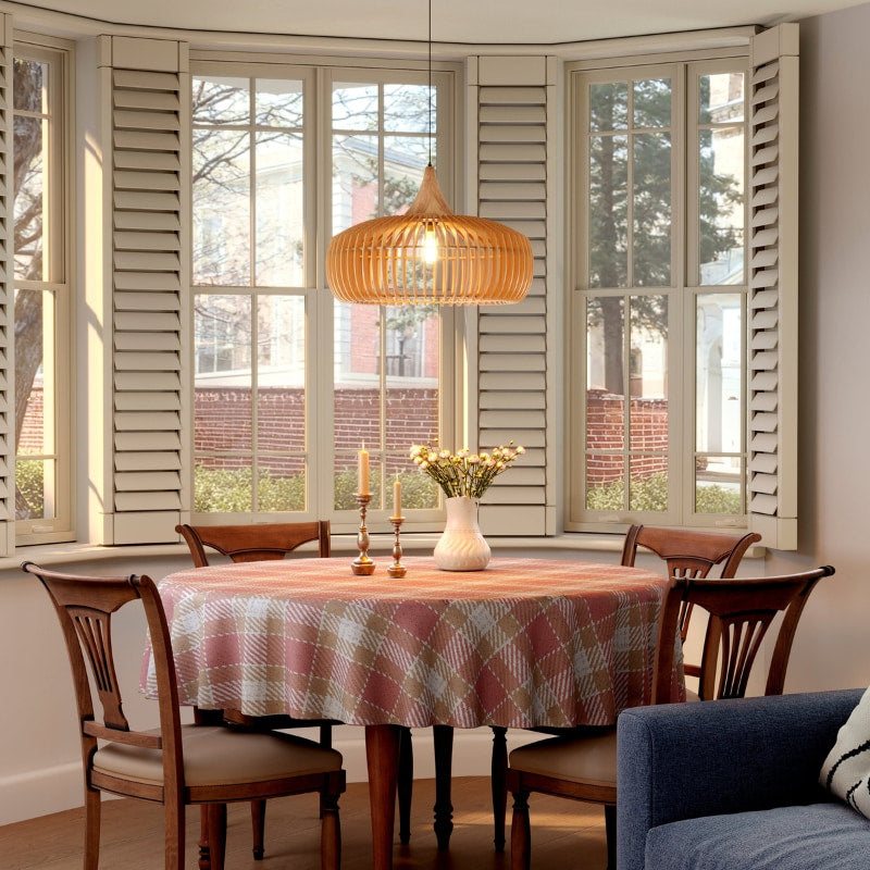 Lumora | Wooden Kitchen Pendant Light for Adjustable Natural Illumination 3