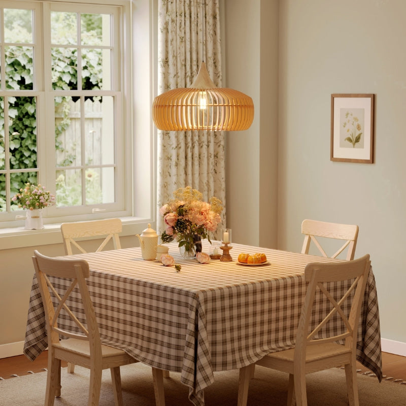 Lumora | Wooden Kitchen Pendant Light for Adjustable Natural Illumination 4