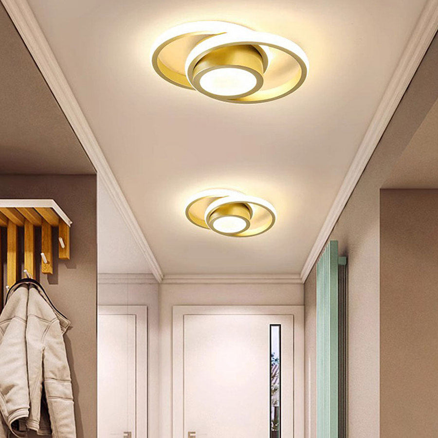 Lunaris Elegant Modern Double Ring LED Ceiling Light Fixture 11