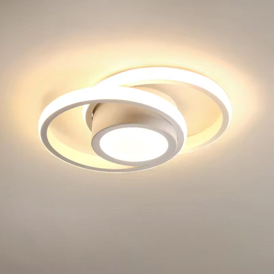 Lunaris Elegant Modern Double Ring LED Ceiling Light Fixture 19