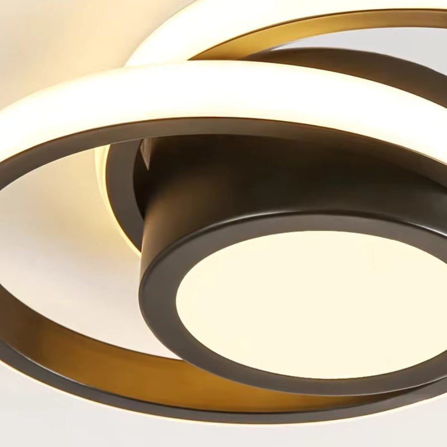 Lunaris Elegant Modern Double Ring LED Ceiling Light Fixture 21