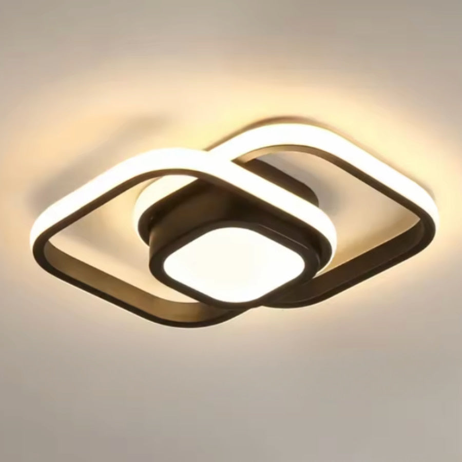 Lunaris Elegant Modern Double Ring LED Ceiling Light Fixture 22